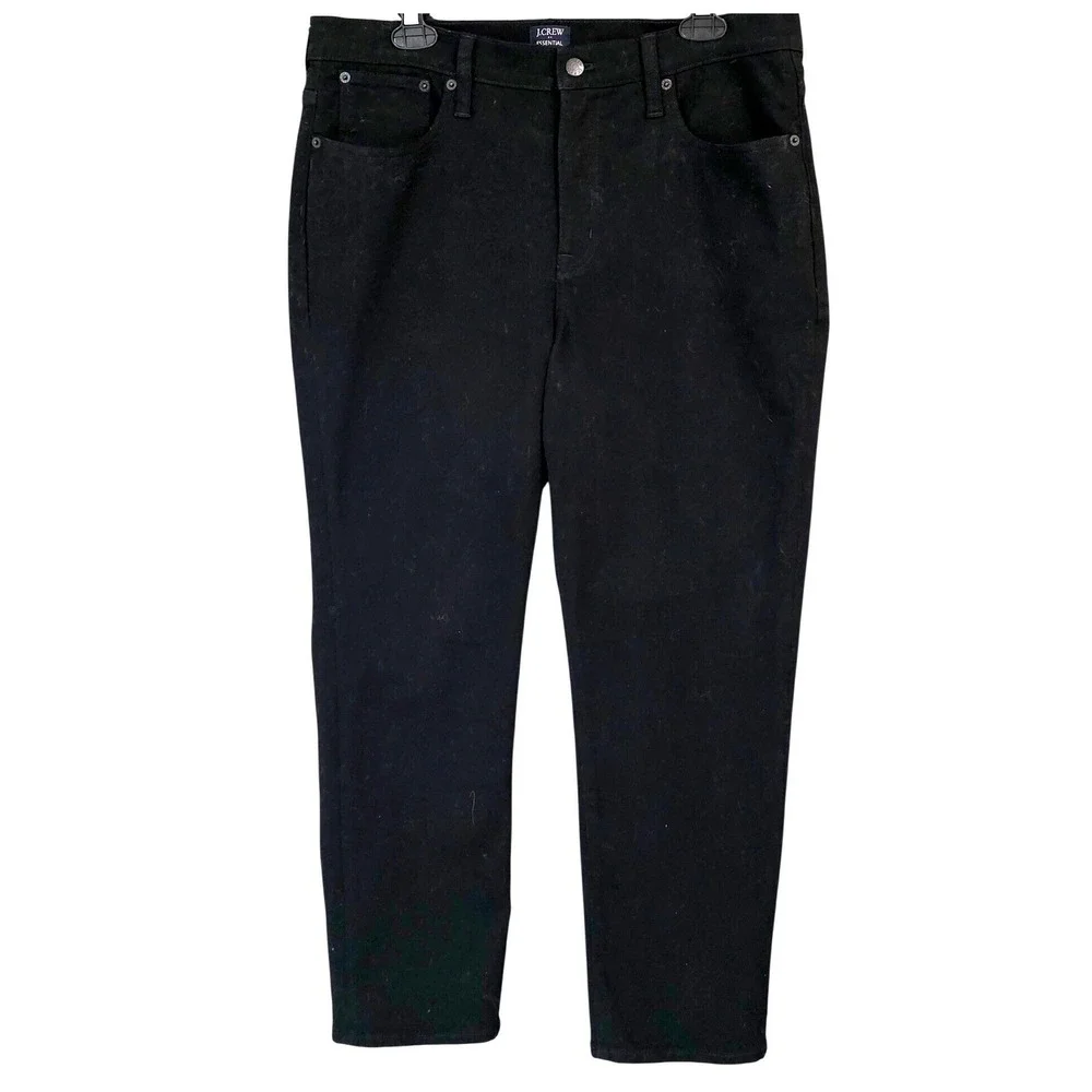 J.Crew Essential Straight Pants‎ Mens 32 Black Fair Trade Cotton Blend